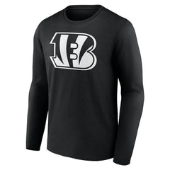 Cincinnati Bengals Personalized Name & Number Monochrome Long Sleeve T-Shirt Black - NFL