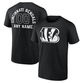 Cincinnati Bengals Personalized Name & Number Monochrome T-Shirt Black - NFL