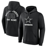 Dallas Cowboys Personalized Name & Number Pullover Hoodie Black - NFL