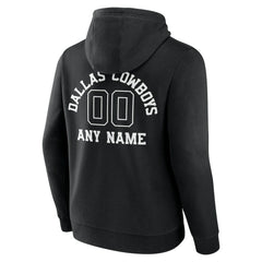 Dallas Cowboys Personalized Name & Number Pullover Hoodie Black - NFL