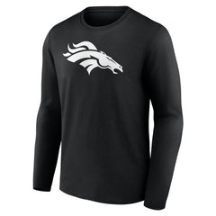 Denver Broncos Personalized Name & Number Monochrome Long Sleeve T-Shirt Black - NFL