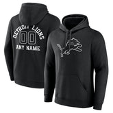 Detroit Lions Personalized Name & Number Pullover Hoodie Black - NFL