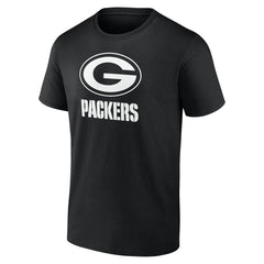 Green Bay Packers Personalized Name & Number Monochrome T-Shirt Black - NFL