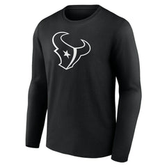 Houston Texans Personalized Name & Number Monochrome Long Sleeve T-Shirt Black - NFL