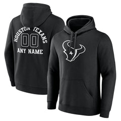 Houston Texans Personalized Name & Number Pullover Hoodie Black - NFL