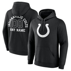 Indianapolis Colts Personalized Name & Number Pullover Hoodie Black - NFL
