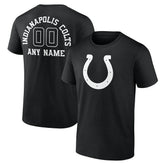 Indianapolis Colts Personalized Name & Number Monochrome T-Shirt Black - NFL