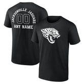 Jacksonville Jaguars Personalized Name & Number Monochrome T-Shirt Black - NFL