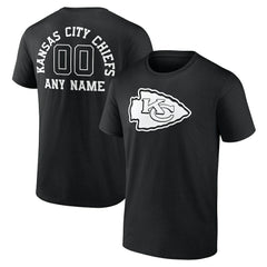 Kansas City Chiefs Personalized Name & Number Monochrome T-Shirt Black - NFL