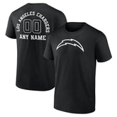 Los Angeles Chargers Personalized Name & Number Monochrome T-Shirt Black - NFL
