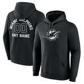 Miami Dolphins Personalized Name & Number Pullover Hoodie Black - NFL