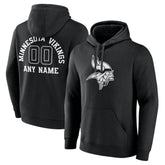 Minnesota Vikings Personalized Name & Number Pullover Hoodie Black - NFL