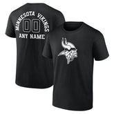 Minnesota Vikings Personalized Name & Number Monochrome T-Shirt Black - NFL