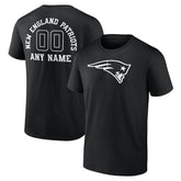 New England Patriots Personalized Name & Number Monochrome T-Shirt Black - NFL