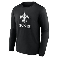 New Orleans Saints Personalized Name & Number Monochrome Long Sleeve T-Shirt Black - NFL