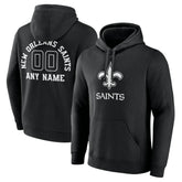New Orleans Saints Personalized Name & Number Pullover Hoodie Black - NFL