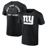 New York Giants Personalized Name & Number Monochrome T-Shirt Black - NFL