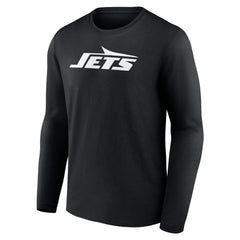 New York Jets Personalized Name & Number Monochrome Long Sleeve T-Shirt Black - NFL