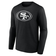 San Francisco 49ers Personalized Name & Number Monochrome Long Sleeve T-Shirt Black - NFL