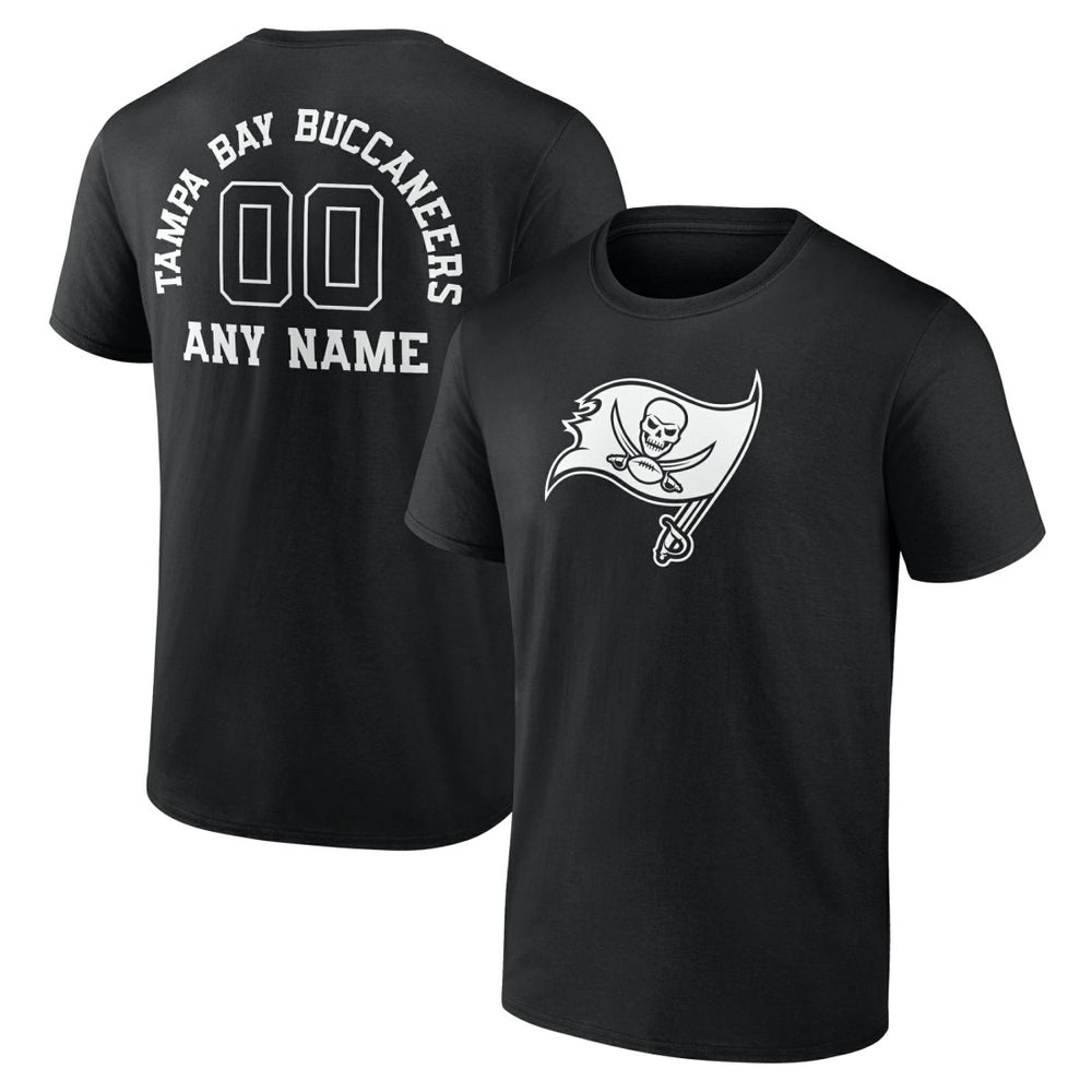 Tampa Bay Buccaneers Personalized Name & Number Monochrome T-Shirt Black - NFL