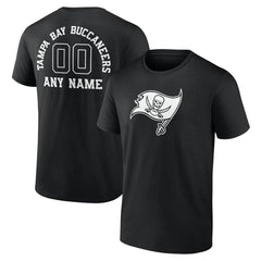 Tampa Bay Buccaneers Personalized Name & Number Monochrome T-Shirt Black - NFL