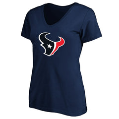 Houston Texans Women's Plus Size V-Neck T-Shirt Navy - Fanatics