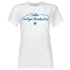 Dallas Cowboys Women's Thunderstruck Foil T-Shirt White - NFL