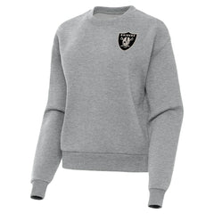 Las Vegas Raiders Antigua Women's Victory Pullover Sweatshirt Heather Gray - NFL