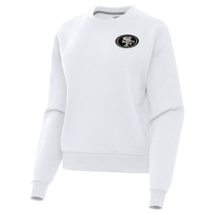 San Francisco 49ers Antigua Women's Victory Pullover Sweatshirt White - NFL