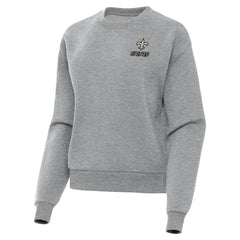 New Orleans Saints Antigua Women's Victory Pullover Sweatshirt Heather Gray - NFL