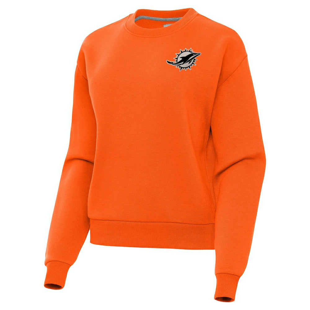Miami Dolphins Antigua Women's Victory Pullover Sweatshirt Orange - NFL