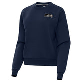 Seattle Seahawks Antigua Women's Victory Pullover Sweatshirt College Navy - NFL
