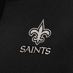 New Orleans Saints Antigua Women's Brushed Carbon Figure Half-Zip Pullover Sweatshirt – Black - NFL