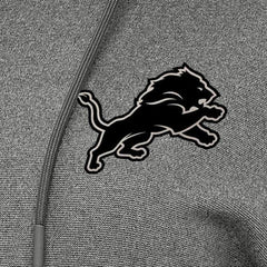 Detroit Lions Antigua Women's Justice Pullover Hoodie Heather Black - NFL