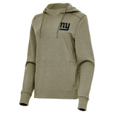 New York Giants Antigua Women's Justice Pullover Hoodie Olive - NFL