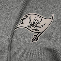 Tampa Bay Buccaneers Antigua Women's Justice Pullover Hoodie Heather Black - NFL