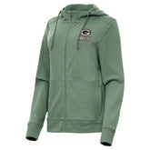 Green Bay Packers Antigua Women's Seeker Full-Zip Hoodie Jacket Hunter Green - NFL