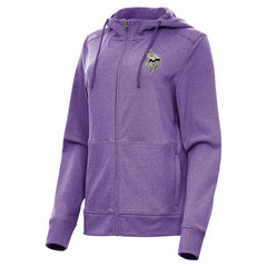 Minnesota Vikings Antigua Women's Seeker Full-Zip Hoodie Jacket Heather Purple - NFL