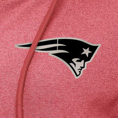 New England Patriots Antigua Women's Seeker Full-Zip Hoodie Jacket Heather Red - NFL