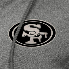 San Francisco 49ers Antigua Women's Seeker Full-Zip Hoodie Jacket Heather Black - NFL