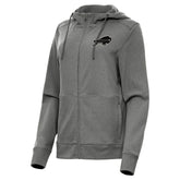 Buffalo Bills Antigua Women's Seeker Full-Zip Hoodie Jacket Heather Black - NFL