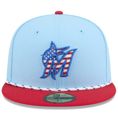 Miami Marlins New Era 2025 Fourth of July 59FIFTY Fitted Hat Clearance