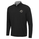 Miami Dolphins Antigua Content Quarter-Zip Pullover Top Black - NFL