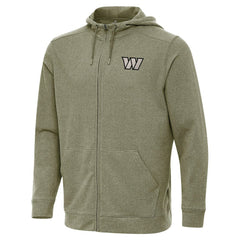 Washington Commanders Antigua Effortless Full-Zip Hoodie Jacket Olive - NFL