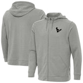 Houston Texans Antigua Effortless Full-Zip Hoodie Jacket Heather Gray - NFL