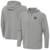 Chicago Bears Antigua Effortless Full-Zip Hoodie Jacket Heather Gray - NFL
