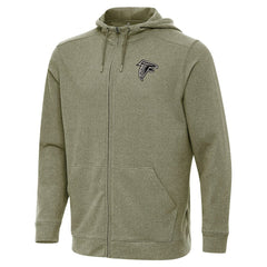 Atlanta Falcons Antigua Effortless Full-Zip Hoodie Jacket Olive - NFL