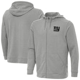 New York Giants Antigua Effortless Full-Zip Hoodie Jacket Heather Gray - NFL