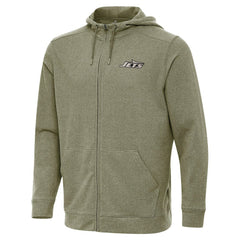 New York Jets Antigua Effortless Full-Zip Hoodie Jacket Olive - NFL