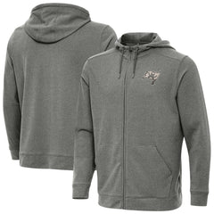 Tampa Bay Buccaneers Antigua Effortless Full-Zip Hoodie Jacket Heather Black - NFL
